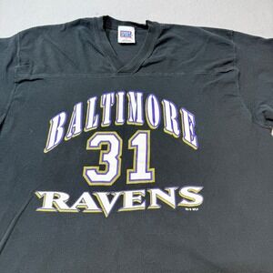 Sport Attack Baltimore Ravens 31 Jamal Lewis Football Jersey T Shirt Mens XL